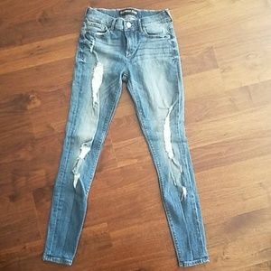 Distressed express jeans